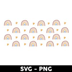 rainbow and hearts svg, rainbow libbey glass can svg, checkerboard svg, mother's day svg - digital file