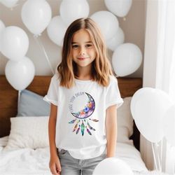 youth kids chase your dream shirt, dream chaser shirt, dream catcher, feather shirt, shirt for kids, dreamer shirt, birt