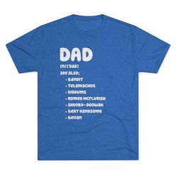 bluey-inspired dad crew tee