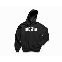 houston hoodie: houston texas hooded sweatshirt / college style pullover / vintage inspired sweater