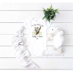 our first fathers day onesie, happy father's day shirt, father's day gift from baby, custom onesie, koala bear, father s