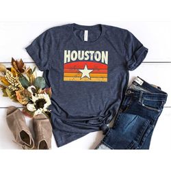 houston star retro vintage t-shirt, houston shirt, houston tee, family houston shirt, houston texas shirt, gift for hous