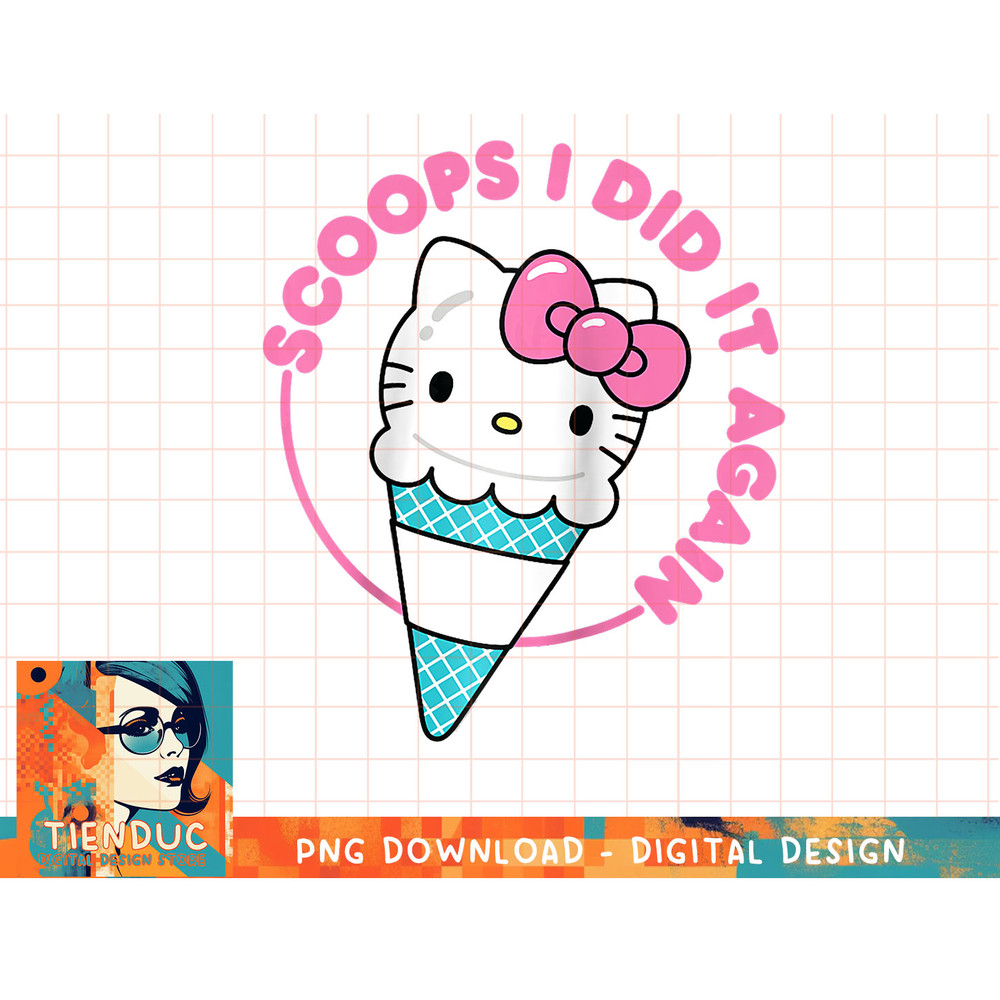Hello Kitty Ice Cream Cone Scoops I Did It Again Raglan Baseball Tee copy.jpg