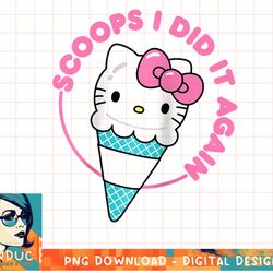 hello kitty ice cream cone scoops i did it again raglan baseball tee copy png