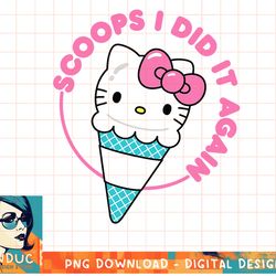 hello kitty ice cream cone scoops i did it again t-shirt copy png