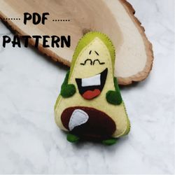 Felt toys PDF Felt fruits pattern Felt kiwi PDF pattern download Fruit decor Plush Sewing Pattern for Ornaments Felt