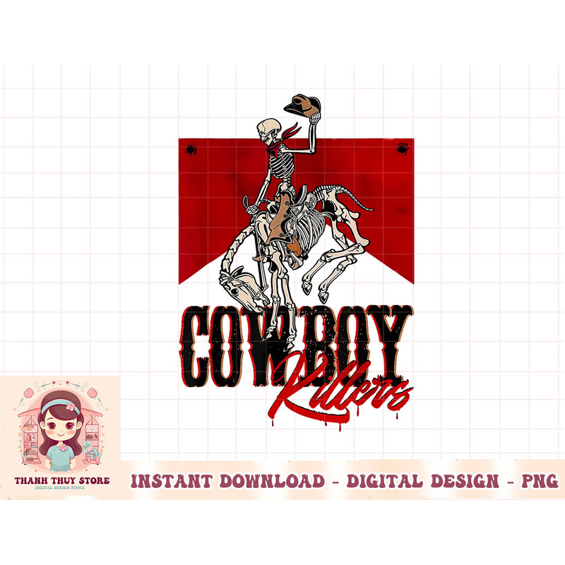 Cowboy Kller Vintage Skeleton Boho Western Country T-Shirt copy.jpg