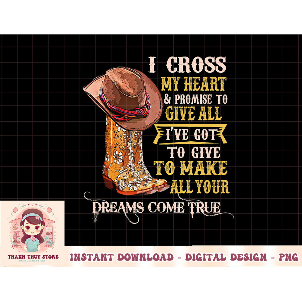 Cowgirl Boots & Hat I Cross My Heart Western Country Cowboys Tank Top copy.jpg
