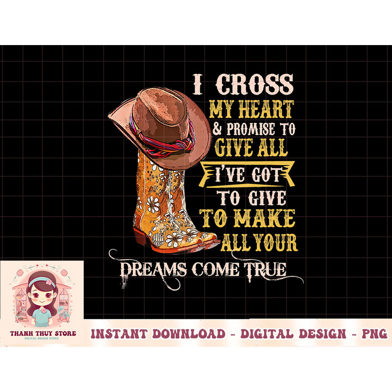 Cowgirl Boots & Hat I Cross My Heart Western Country Cowboys Tank Top copy.jpg