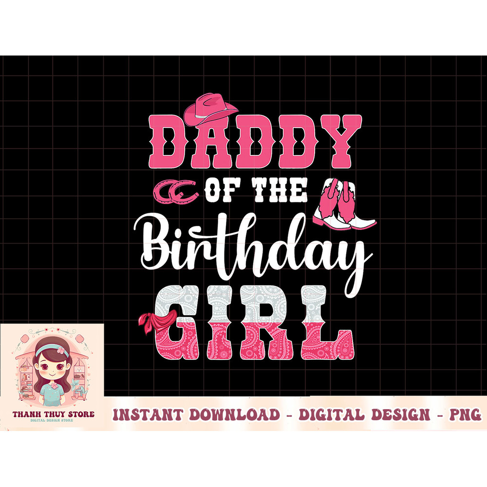 Daddy of the Birthday Girl Western Cowgirl Themed 2nd Bday T-Shirt copy.jpg