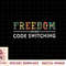 Freedom Over Code Switching Rainbow Western T-Shirt copy.jpg