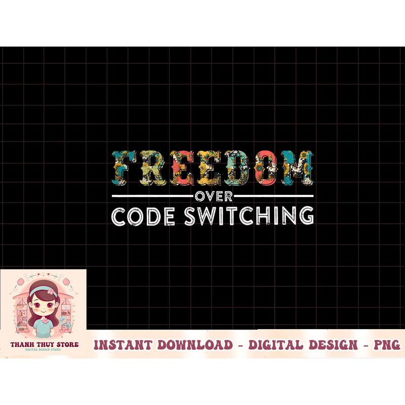 Freedom Over Code Switching Rainbow Western T-Shirt copy.jpg