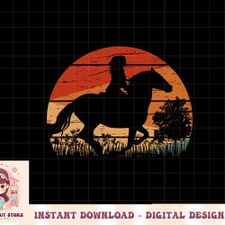 girl horse riding retro style vintage cowgirl rodeo ranch png