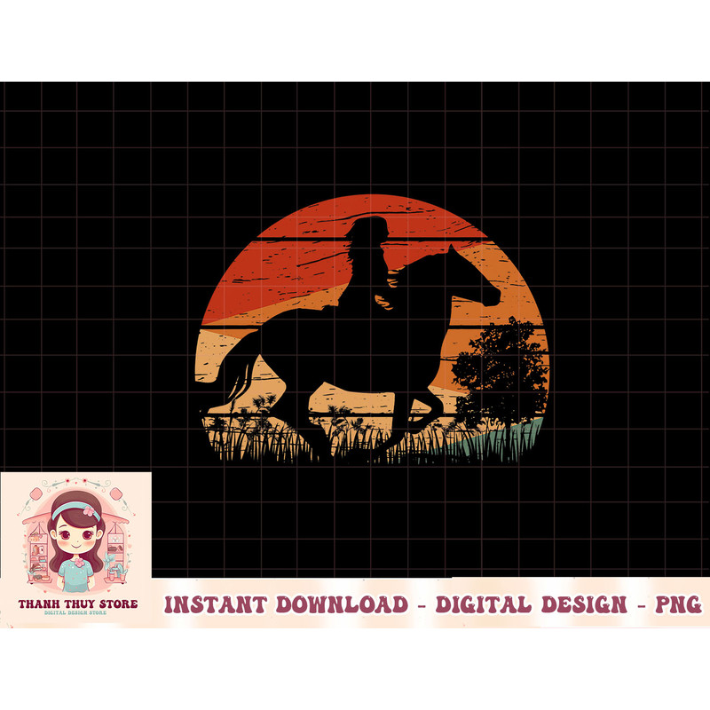 Girl Horse Riding Retro Style Vintage Cowgirl Rodeo Ranch T-Shirt copy.jpg