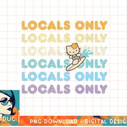 hello kitty locals only surfing surfer t-shirt.pnghello kitty locals only surfing surfer t-shirt copy png