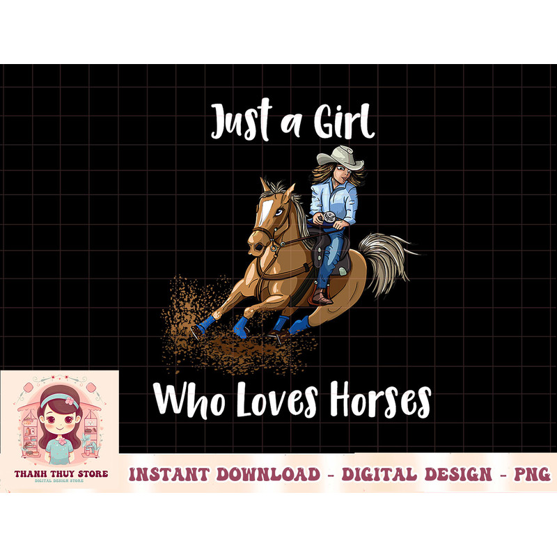 Just a Girl Who Loves Horses Western Riding T-Shirt copy.jpg