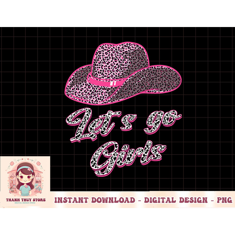Let´s Go Girls - Country Southern Western Leopard Cow pink T-Shirt copy.jpg