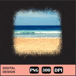 Summer Beach Landscape Clipart Sand Png, Sublimation, Digital Design Download, Summer Ocean Beach