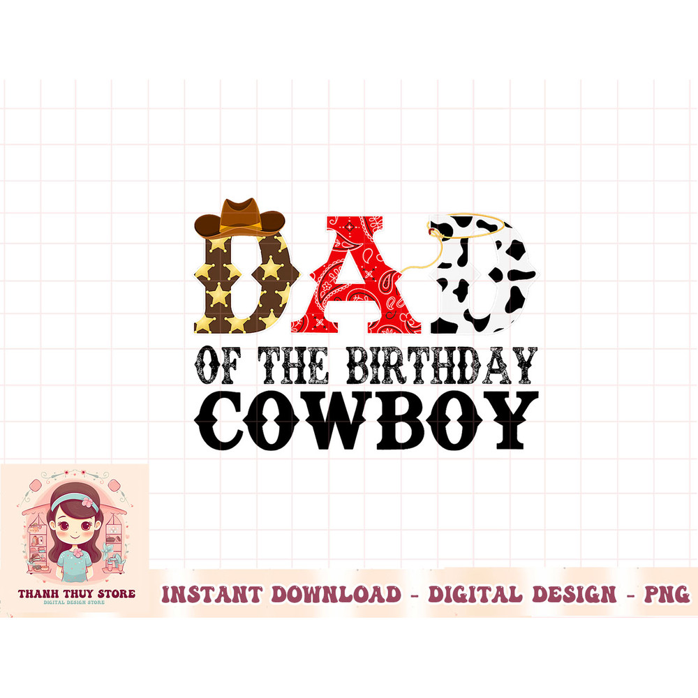 Mens Dad 1st First Birthday Cowboy Western Rodeo Party Matching T-Shirt copy.jpg