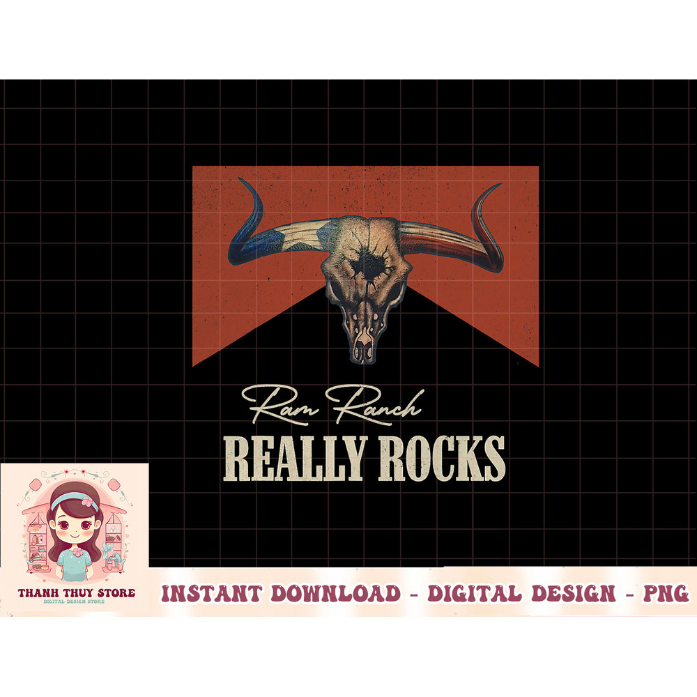 Ram Ranch Really Rocks Vintage Bull Skull Western Country T-Shirt copy.jpg