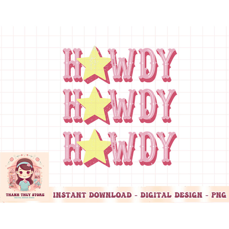 Retro Vintage Howdy Rodeo Western Country Southern Cowgirl T-Shirt copy.jpg