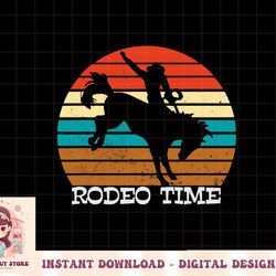 rodeo time kids cowboy wranglers horse retro vintage sunset png