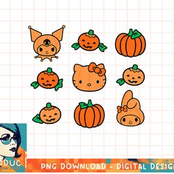 hello kitty my melody kuromi pumpkins halloween t-shirt copy png