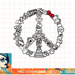 hello kitty peace sign t-shirt copy png