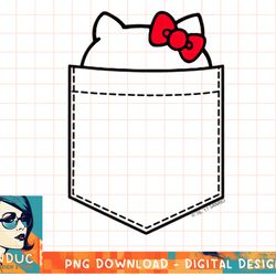 hello kitty peeking pocket tee shirt copy png