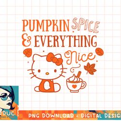 hello kitty pumpkin spice and everything nice t-shirt copy png