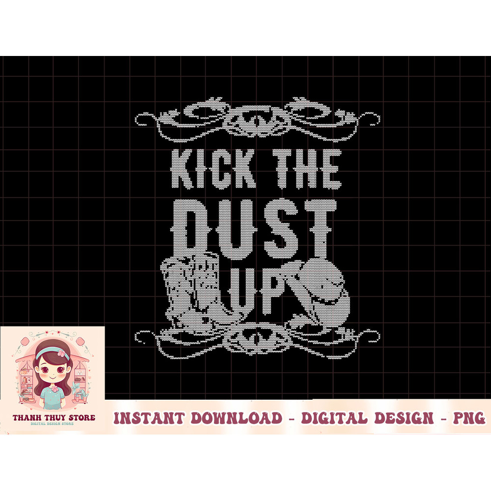 Ugly Christmas Kick The Dust Up Cowboy Cowgirl Western T-Shirt copy.jpg