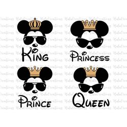 Bundle King Queen Prince Princess Family, Family Vacation, Vacay Mode, Magical Kingdom, Svg, Png Files For Cricut Sublim
