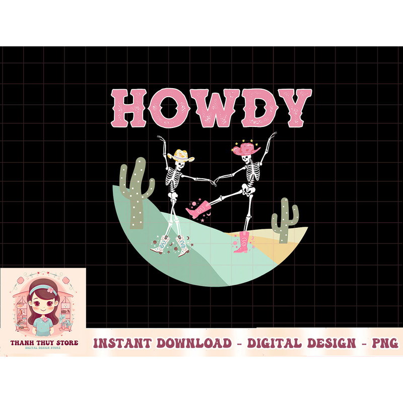 Wild West Western Dancing Skeletons Rodeo Yeehaw Country T-Shirt copy.jpg