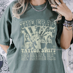 comfort colors retro the eras tour shirt, the eras dates tour, y2k tour 2023 shirt, swiftie merch, eras tour merch, swif
