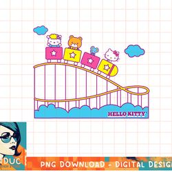 hello kitty rollercoaster theme park fun t-shirt copy png