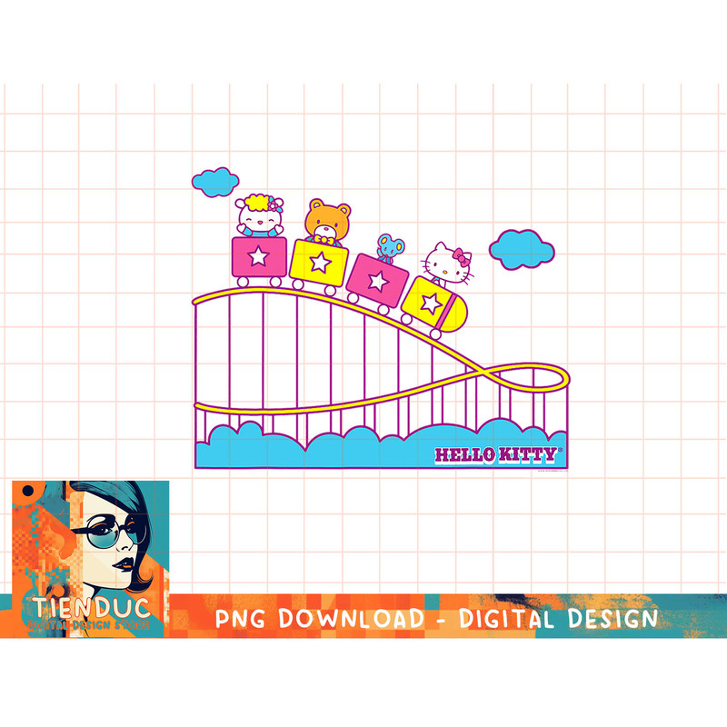 Hello Kitty Rollercoaster Theme Park Fun T-Shirt copy.jpg