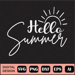 hello summer svg, summer svg, hello svg, watermelon svg, summer sign svg, porch sign svg, digital download