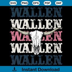 wallen bullhead vintage wallen shirt design svg cutting digital file