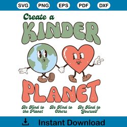 create a kinder planet be kind to planet svg silhouette cricut files