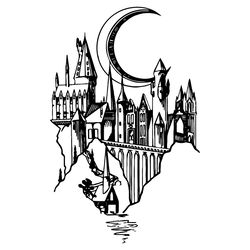 hogwart svg wizard castle svg cricut for files design