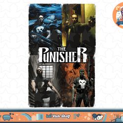 marvel the punisher quad comic cover collage graphic t-shirt t-shirt.pngmarvel the punisher quad comic cover collage gra