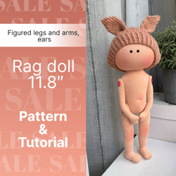 PDF Pattern and step-by-step tutorial for the anatomical body of an 11-12 in 28-30 cm Tilda rag doll body