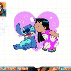 disney lilo & stitch valentine s day lilo kiss t-shirt copy png