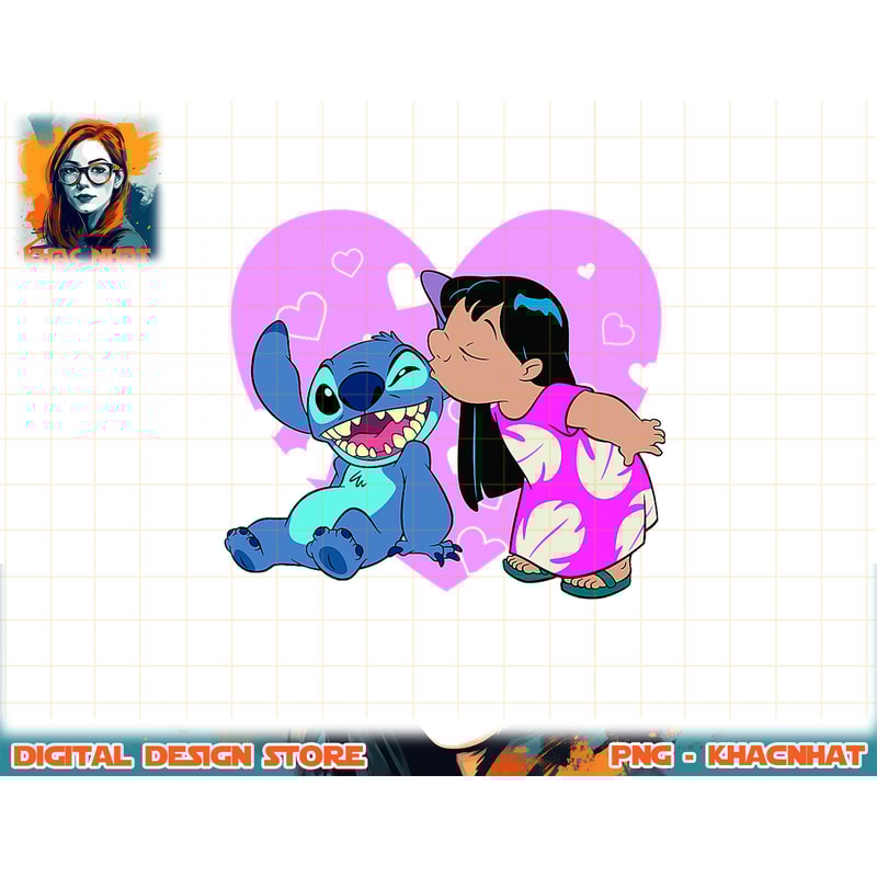 Disney Lilo & Stitch Valentine s Day Lilo Kiss T-Shirt copy.jpg