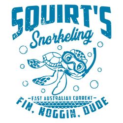 Squirt Snorkeling SVG Finding Nemo SVG Cutting Files