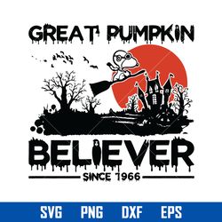 great pumpkin believer since 1966 svg, cartoon svg, halloween svg, svg, png dxf eps digital file