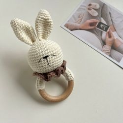 Crochet pattern PDF crocher rattle bunny baby toy