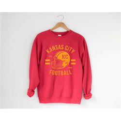 kc chiefs sweatshirt, kansas city chiefs sweater, chiefs crewneck, kansas city chiefs shirt, kansas city football, vinta