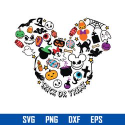 disney trick or treat svg, disney hallowen svg, halloween svg, png dxf eps digital file
