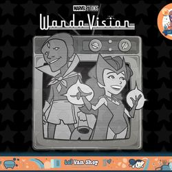 marvel wandavision retro cartoon tv logo t-shirt copy png